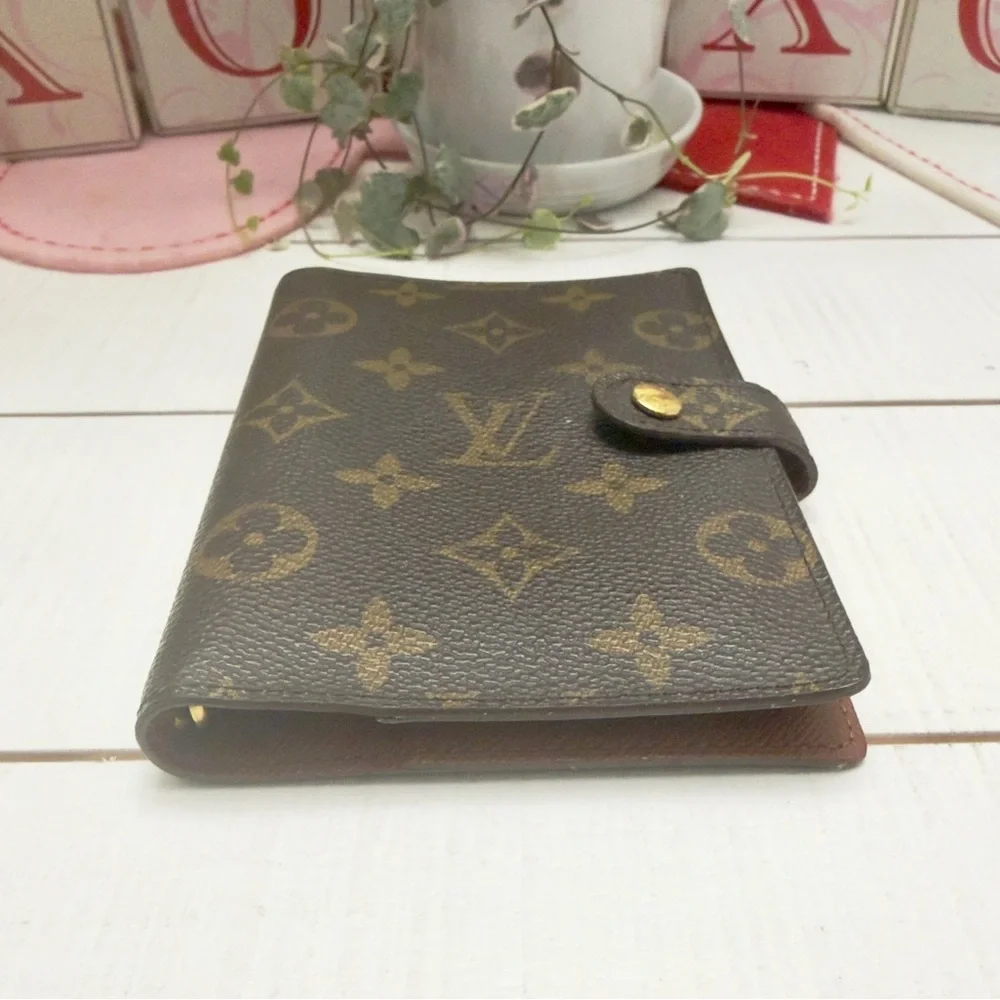 Louis Vuitton Monogram Agenda Planner PM w Gold Pen